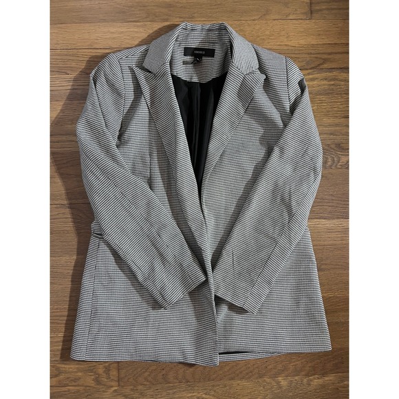 Forever 21 Jackets & Blazers - Forever 21 Womens Black White Houndstooth Blazer Jacket Small Professional